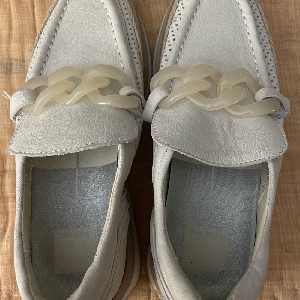 Dolce Vita White Chain Detail Flats